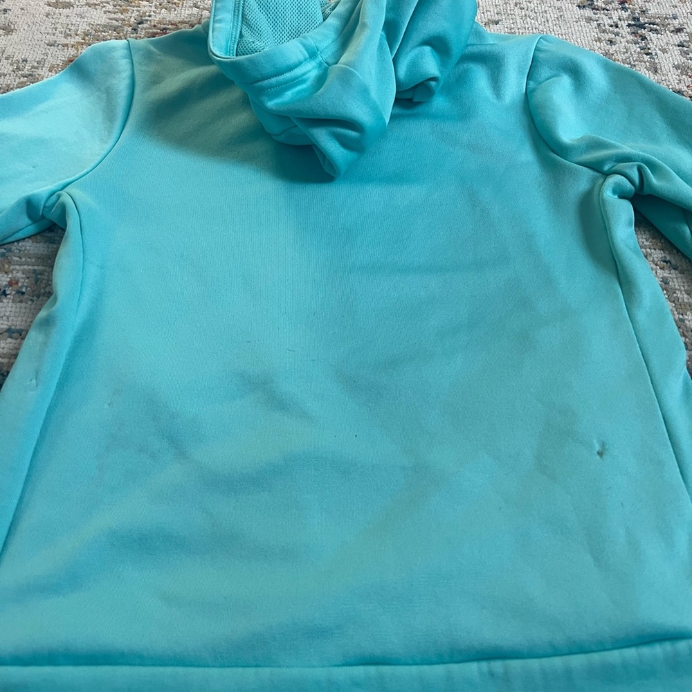 Girl Nike Aqua Blue Hoodie - Picture 6 of 8